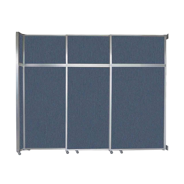 Operable Wall Sliding Room Divider 9'9" x 8'5-1/4" Ocean Fabric